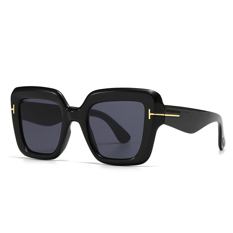 Popular Modern Retro Large Frame Sunglasses, Trendy Street Photography Sunglasses, Mirrors