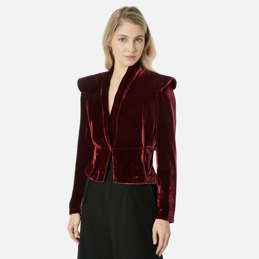 European and American style women's fashion temperament long sleeved V-neck jacket